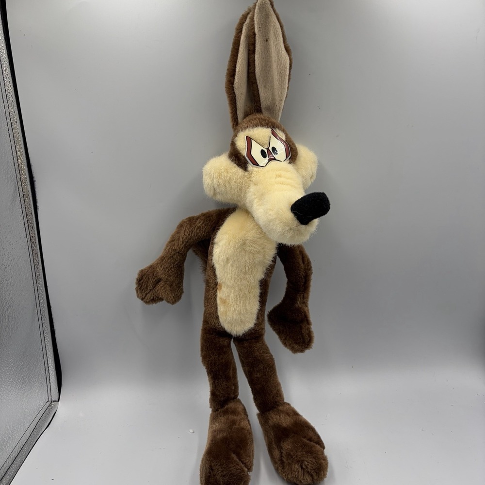 Vintage 2002 Poseable Legs Acme Willie E. Coyote Stuffed Animal Plush 21"